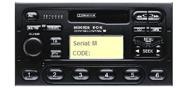 Aspecto de una radio Ford de la serie M Radio Ford de la serie M