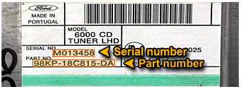 Vista del serial M para Ford Codigos para Ford serie M